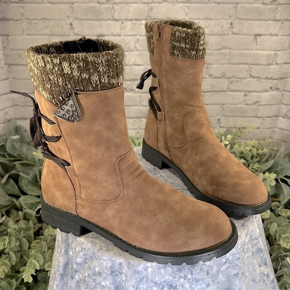 Fashion Retro Light Brown Mid-High Round Toe Zip-up Martin Boots WMS 9M🤎EUC - Picture 13 of 13